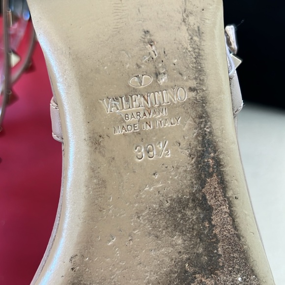 Valentino Rockstud Gladiator Sandal Poudre sz 39.5 - Picture 7 of 8
